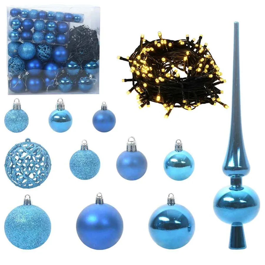 Arbre de Noël artificiel pré-éclairé avec ensemble de boules - 6