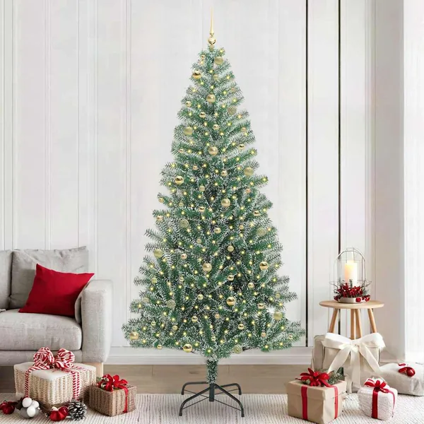 Arbre de Noël artificiel floconné de neige avec lumière LED