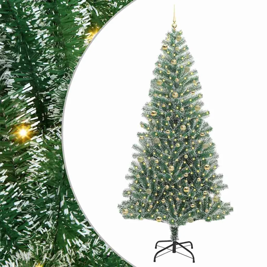 Arbre de Noël artificiel floconné de neige avec lumière LED - 2