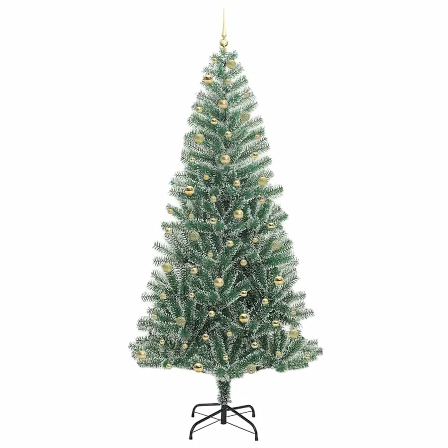 Arbre de Noël artificiel floconné de neige avec lumière LED - 4