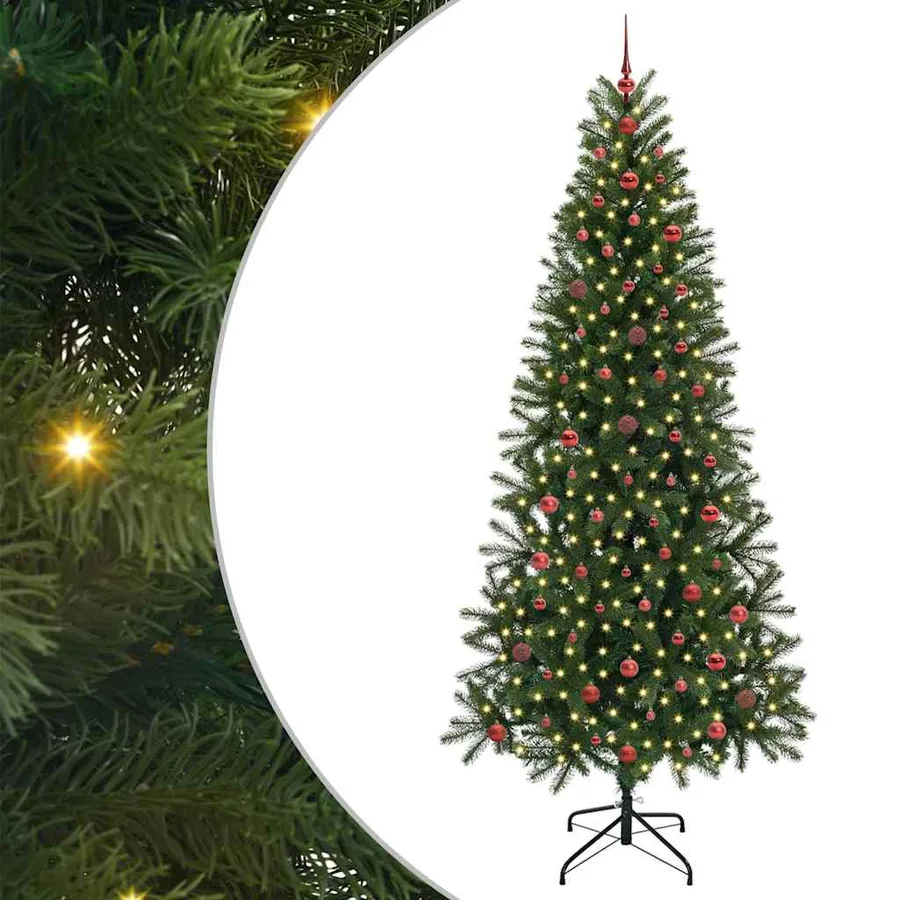 Sapin de Noël artificiel avec 300 LED Vert 240 cm PE et PVC - 2