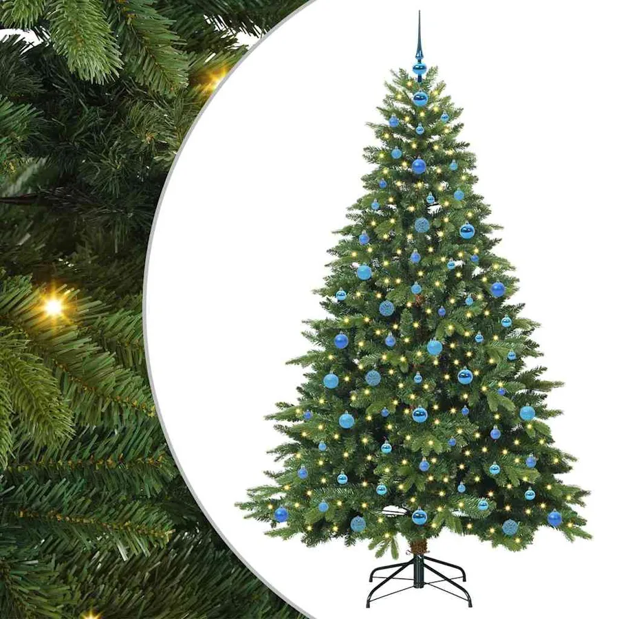 Sapin de Noël artificiel avec 300 LED Vert 210 cm PE et PVC - 2