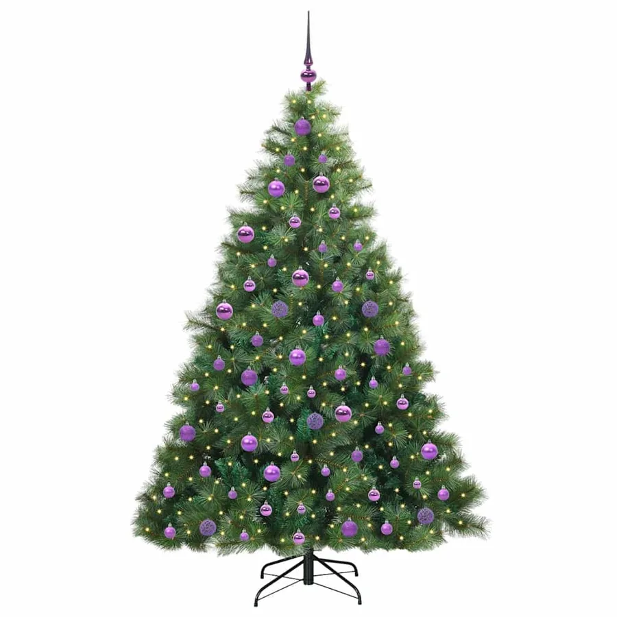 Sapin de Noël artificiel avec 300 LED Vert 180 cm PE et PVC - 3