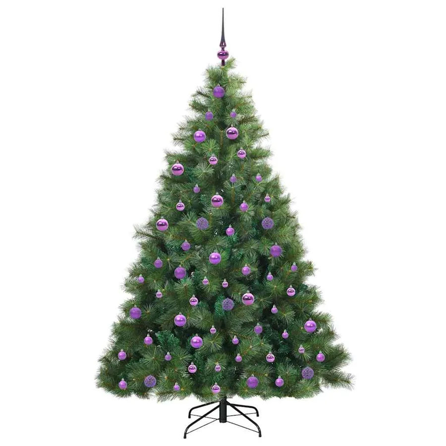 Sapin de Noël artificiel avec 300 LED Vert 180 cm PE et PVC - 4