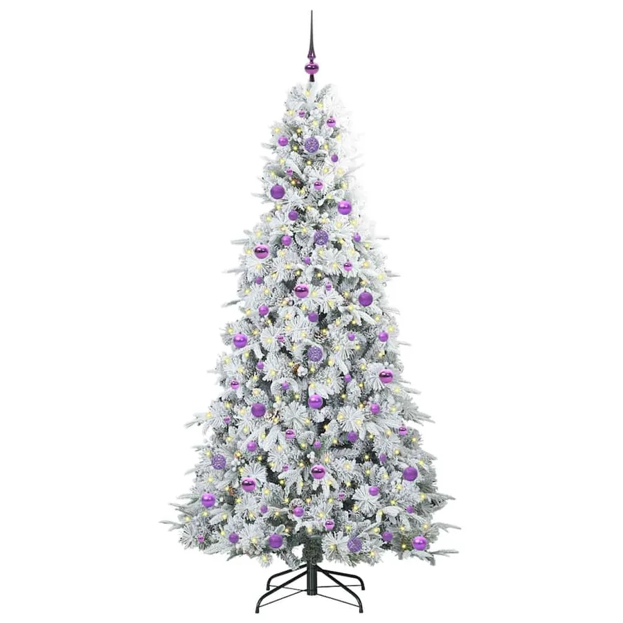 Sapin de Noël Artificiel à Branches Articulées Blanc 210 cm - 3