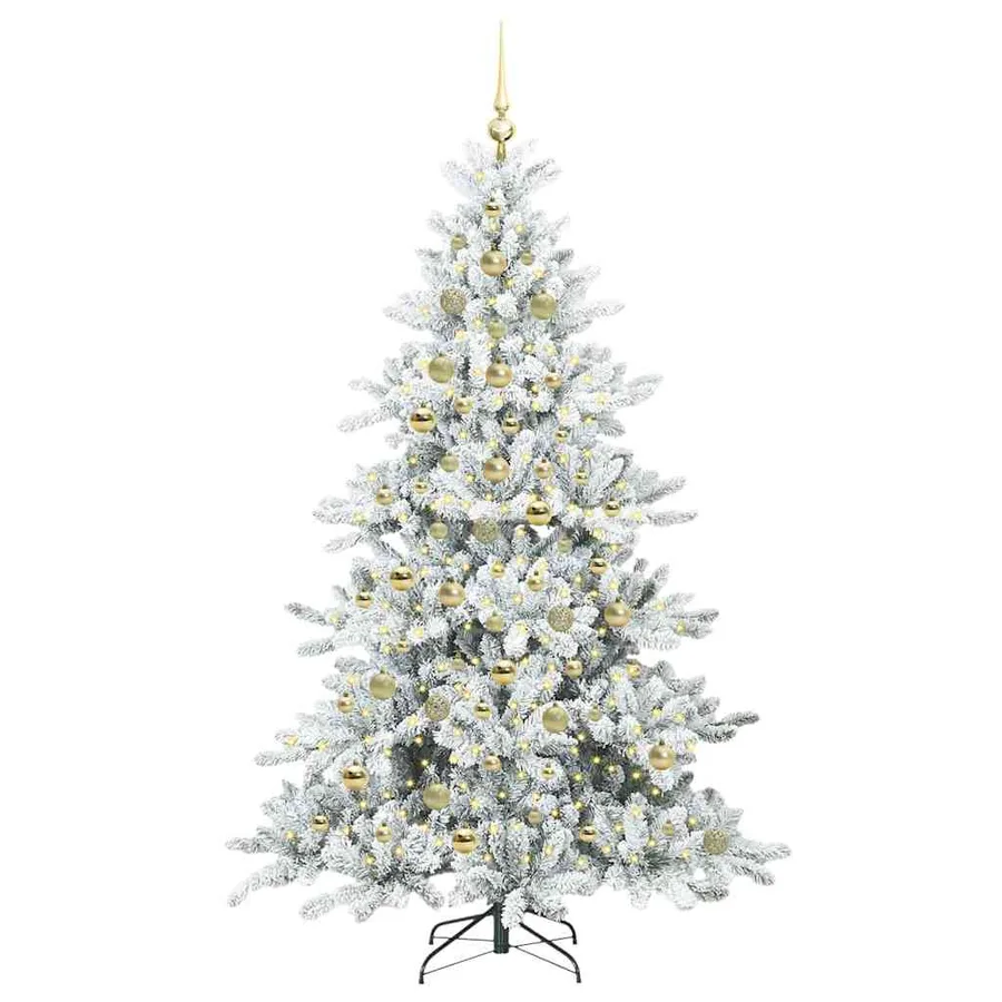 Sapin de Noël Artificiel à Branches Articulées Blanc 210 cm - 3