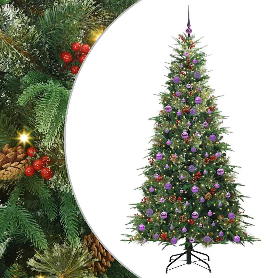 Sapin de Noël Artificiel à Branches Articulées Vert 210 cm - 2