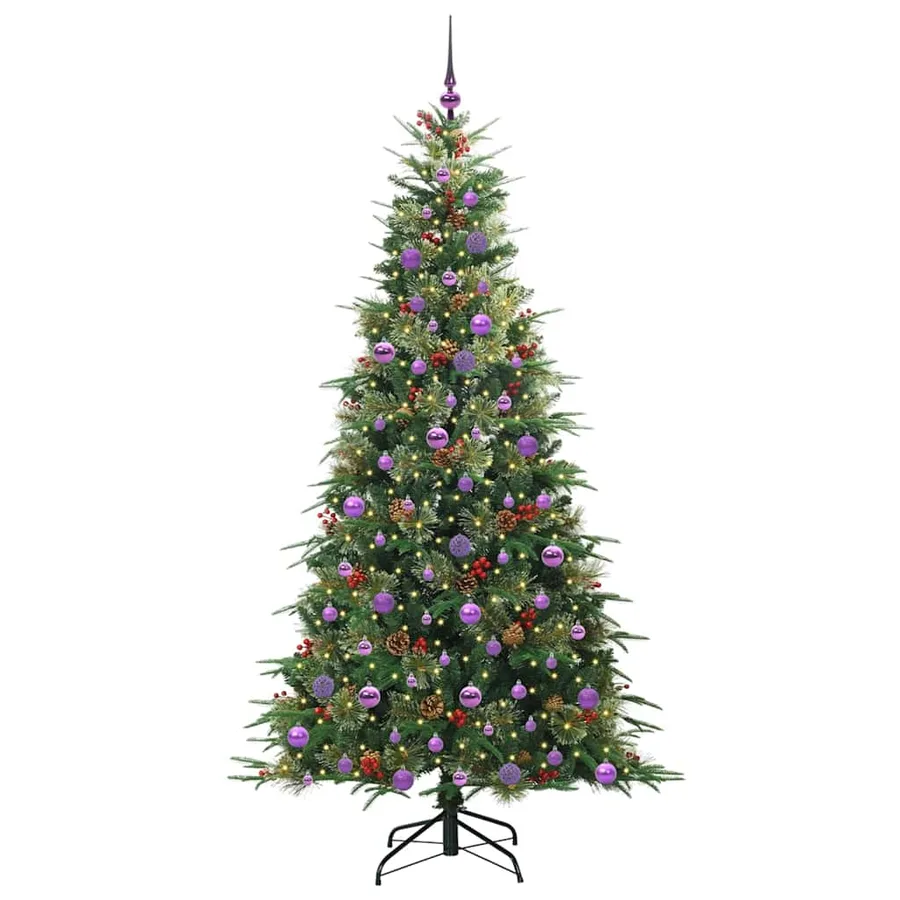 Sapin de Noël Artificiel à Branches Articulées Vert 210 cm - 3