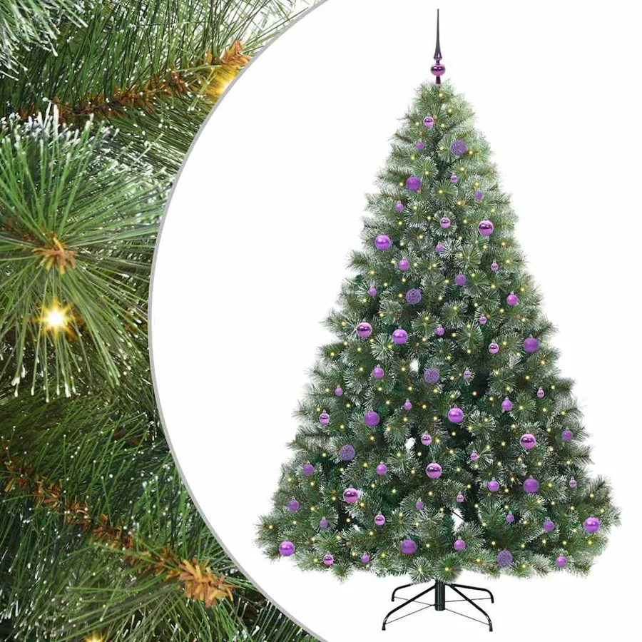 Sapin de Noël artificiel avec 300 LED Vert 210 cm PE et PVC - 2