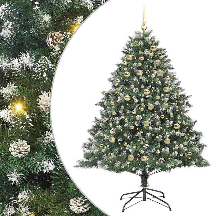 Sapin de Noël artificiel Vert 180 cm PVC, plastique et acier - 2