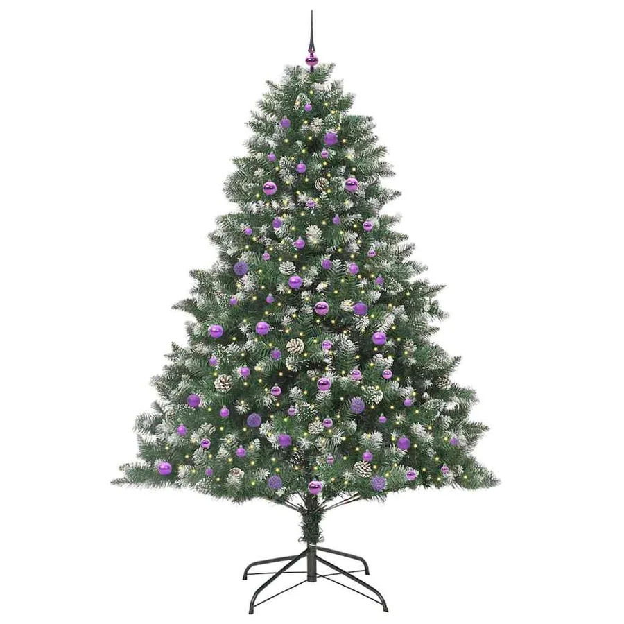 Sapin de Noël artificiel Vert 240 cm PVC, plastique et acier - 3
