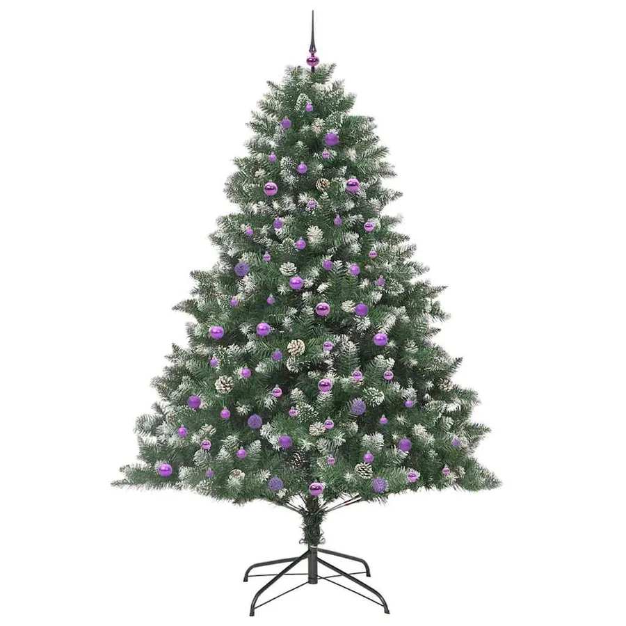 Sapin de Noël artificiel Vert 240 cm PVC, plastique et acier - 4