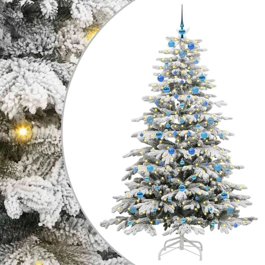 Sapin de Noël Artificiel à Branches Articulées Blanc 210 cm - 2