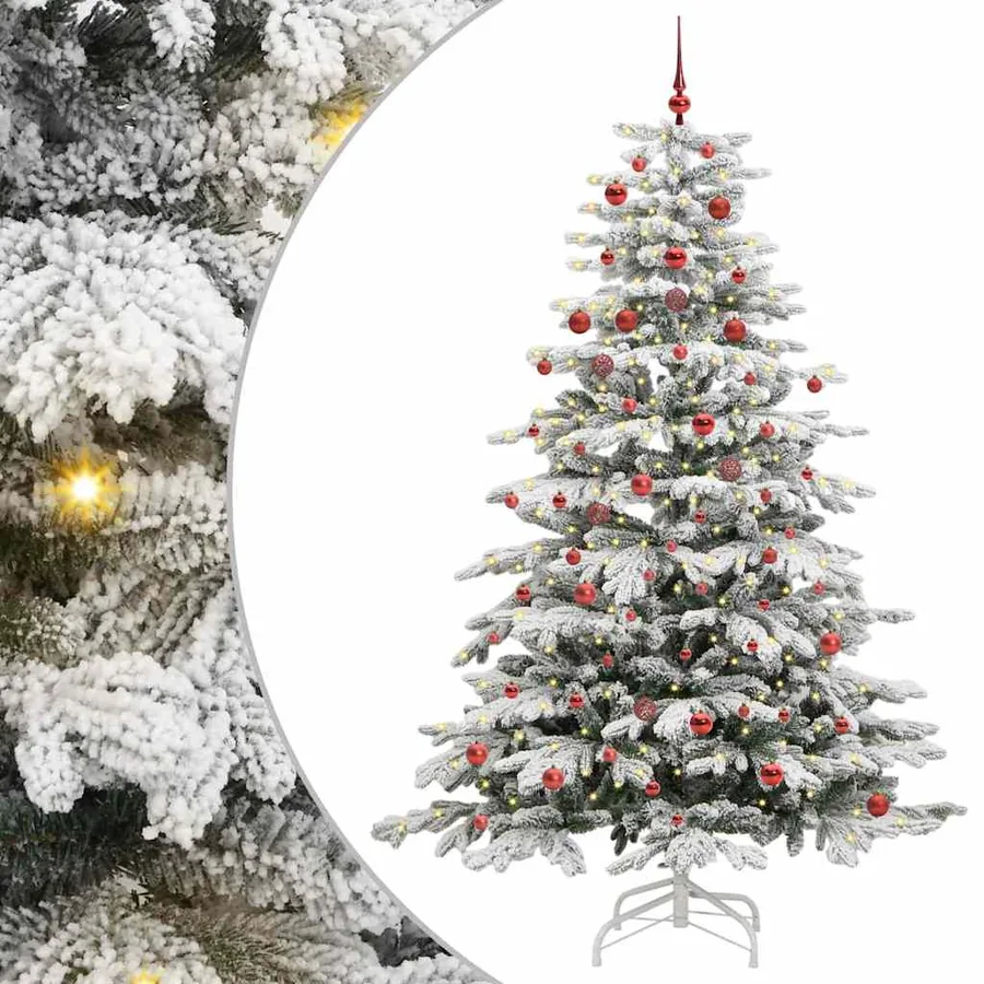 Sapin de Noël Artificiel à Branches Articulées Blanc 210 cm