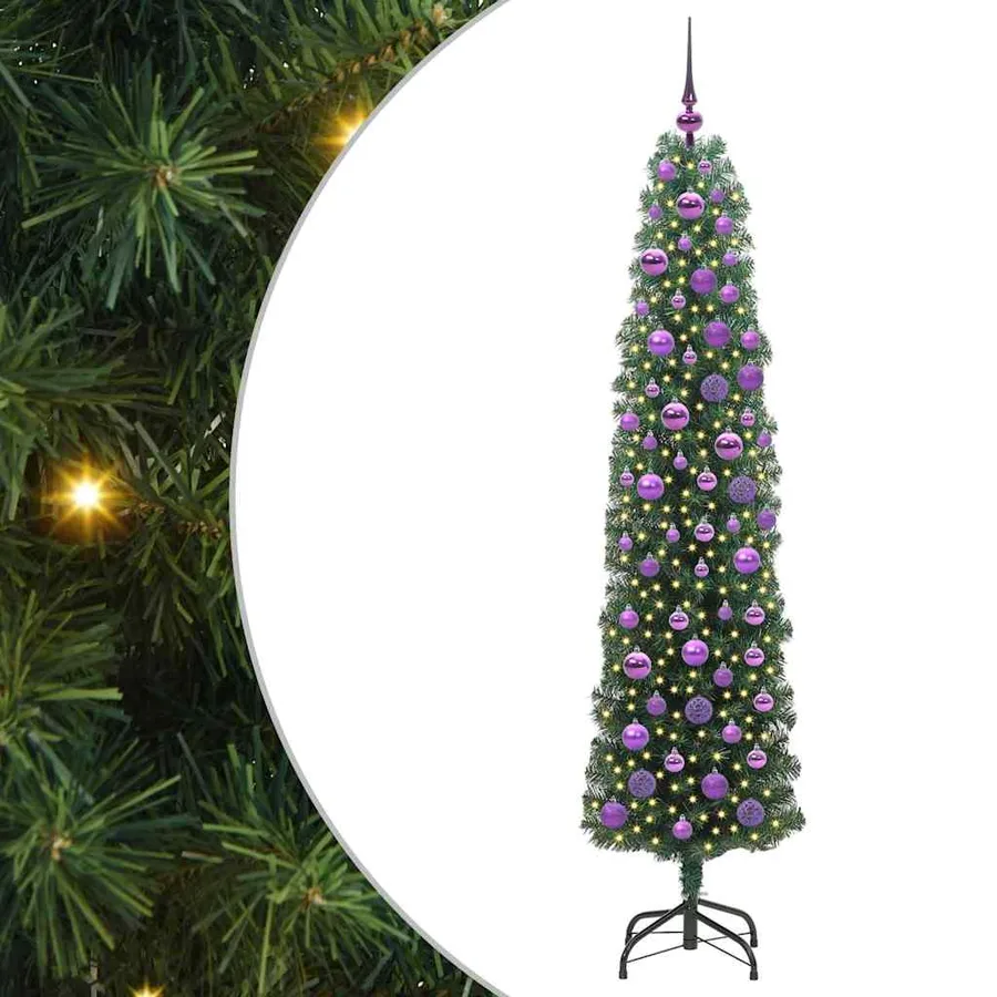 Sapin de Noël artificiel Vert 180 cm PVC et acier et plastique - 2