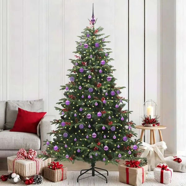 Sapin de Noël artificiel Vert 210 cm PVC, métal et plastique