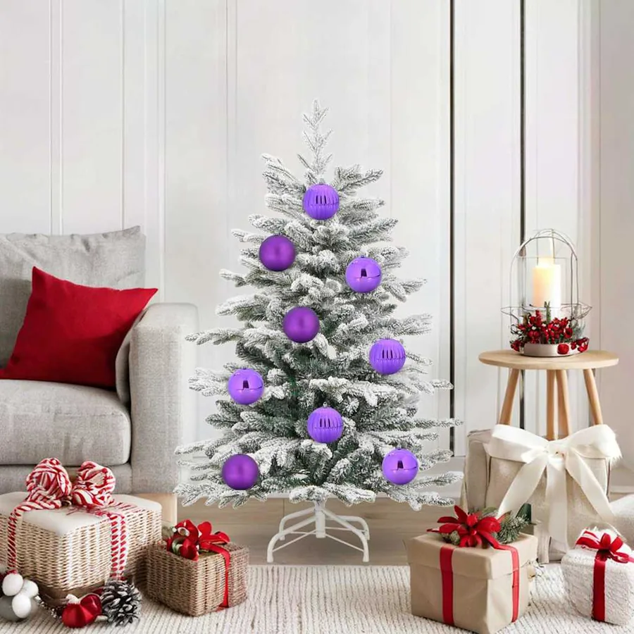 Ensemble de Boules de Noël XL 15 pcs Lilas Ø 10 cm Plastique