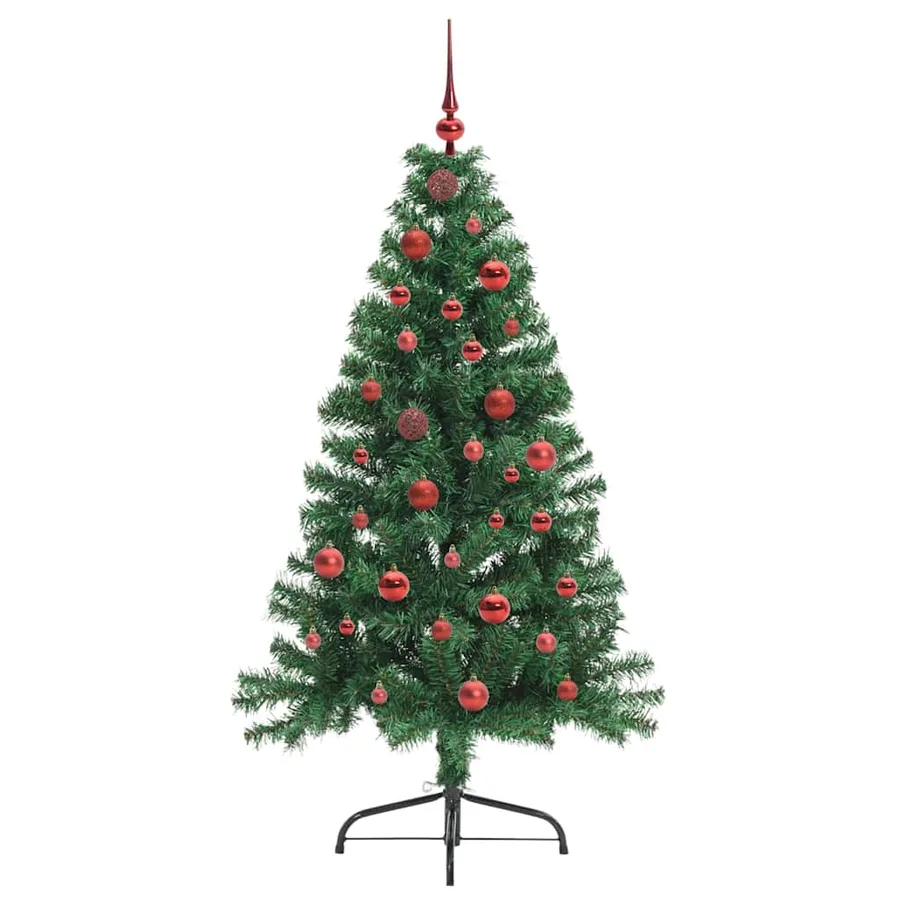 Sapin de Noël artificiel pré-éclairé Vert 150 cm PVC - 4