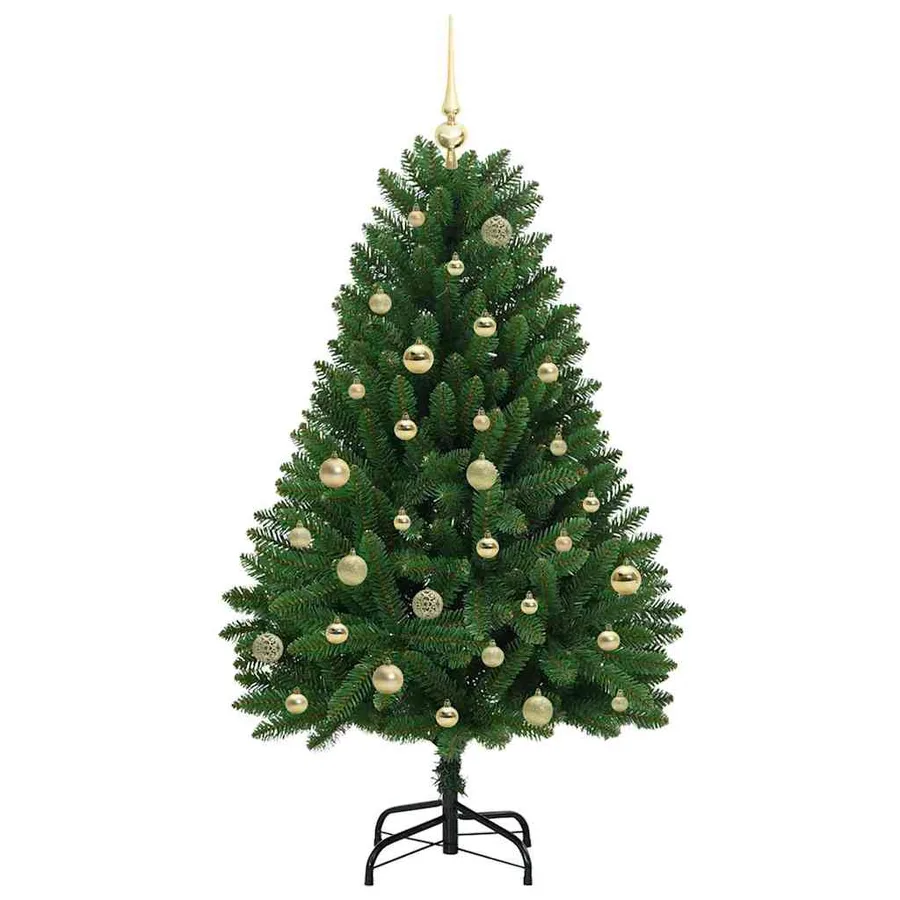 Sapin de Noël artificiel avec 150 LED Vert 150 cm PVC et métal - 4