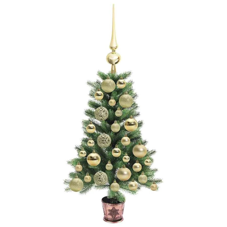 Sapin de Noël avec 150 LED avec support Vert 65 cm PE - 4