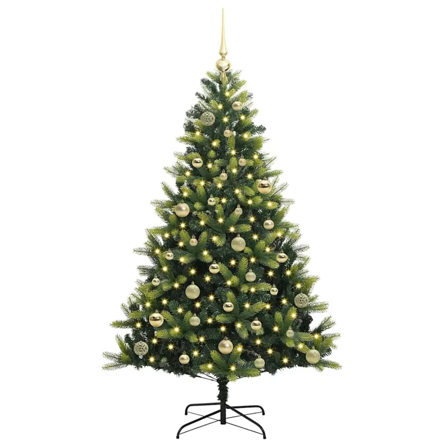 Arbre de Noël artificiel à charnières 150 LED Vert 150 cm - 3