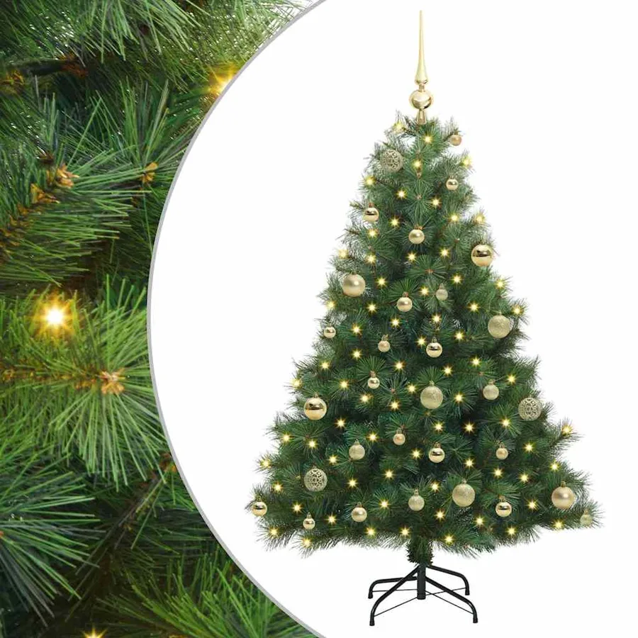 Sapin de Noël artificiel avec 150 LED Vert 120 cm PE et PVC - 2