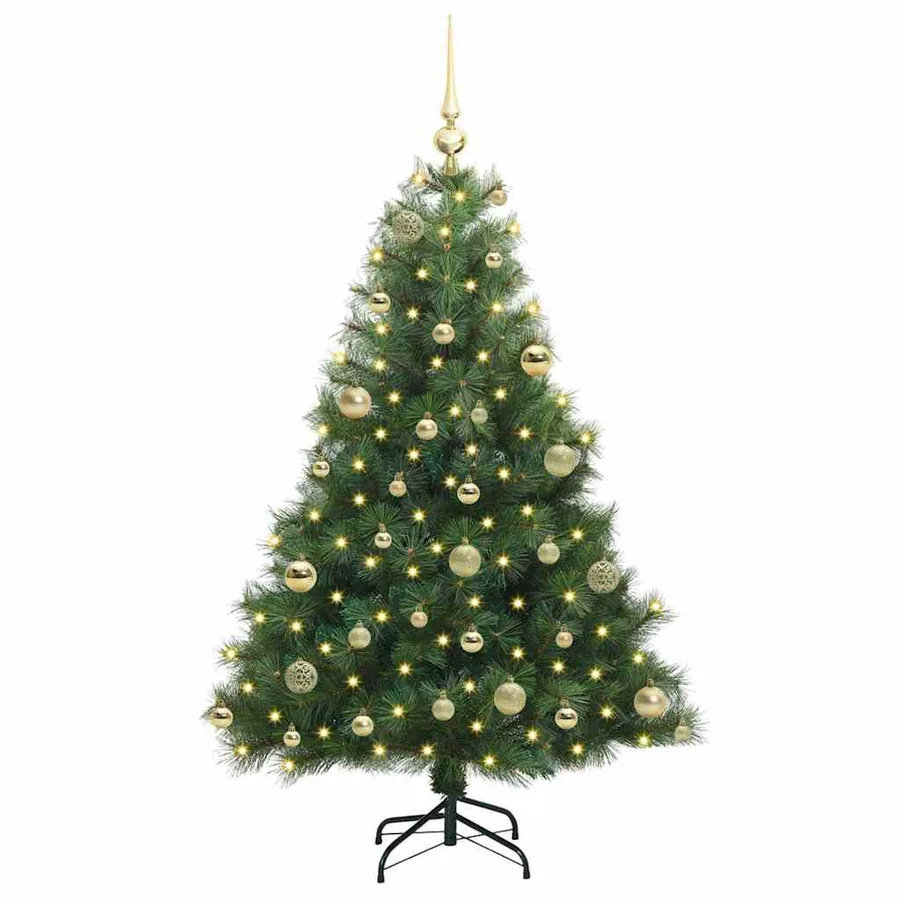 Sapin de Noël artificiel avec 150 LED Vert 120 cm PE et PVC - 3