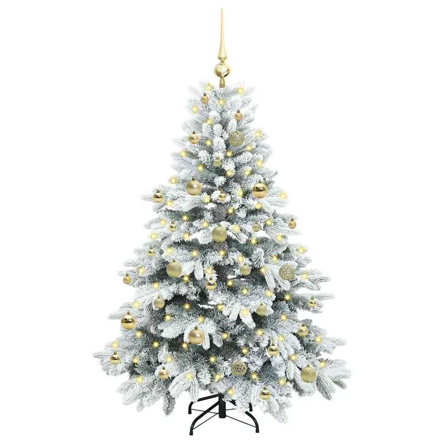 Sapin de Noël artificiel avec 150 LED Blanc 150 cm PE et PVC - 3