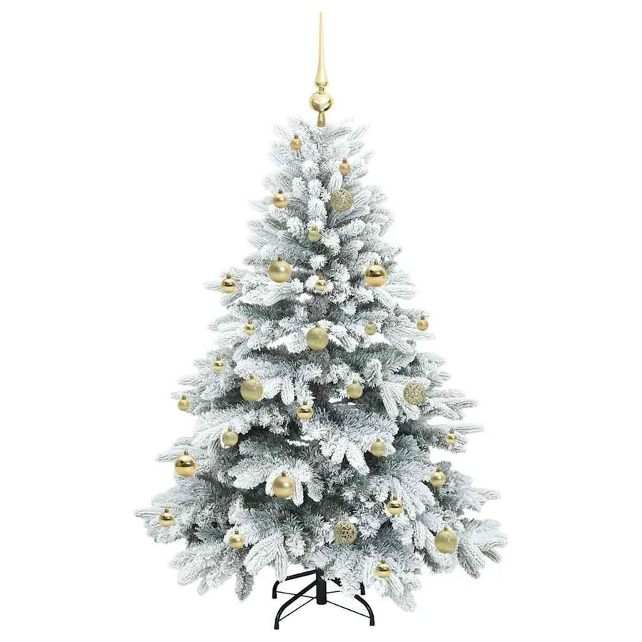 Sapin de Noël artificiel avec 150 LED Blanc 150 cm PE et PVC - 4