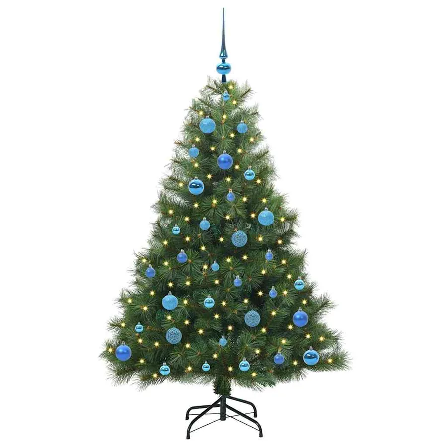 Sapin de Noël artificiel avec 150 LED Vert 150 cm PE et PVC - 3