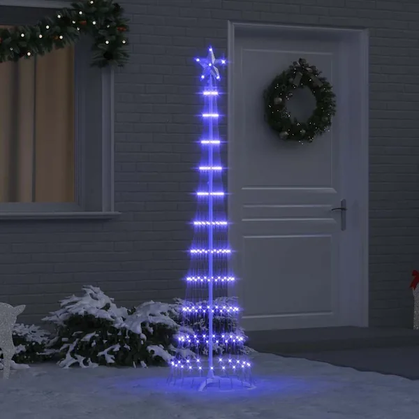 Arbre de Noël LED avec 230 LED Bleu 51 x 51 x 190 cm Métal