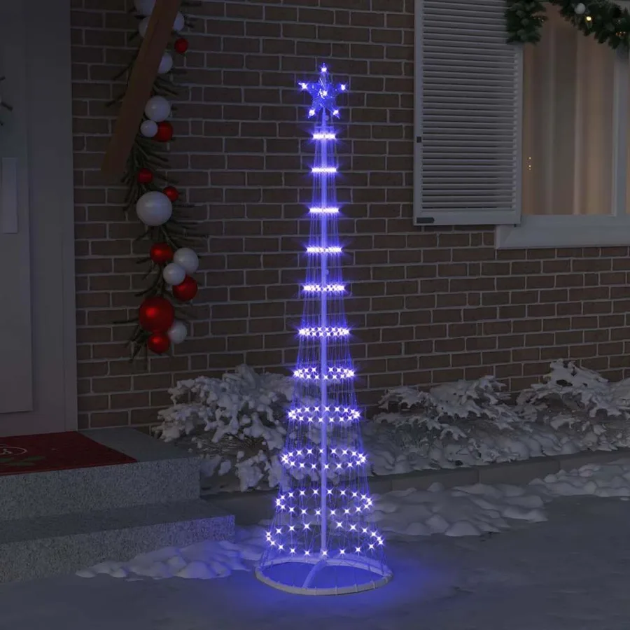 Arbre de Noël LED avec 230 LED Bleu 51 x 51 x 190 cm Métal - 3