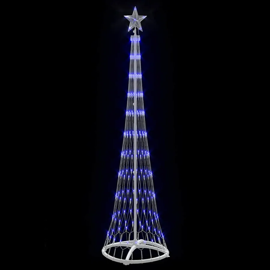 Arbre de Noël LED avec 230 LED Bleu 51 x 51 x 190 cm Métal - 4
