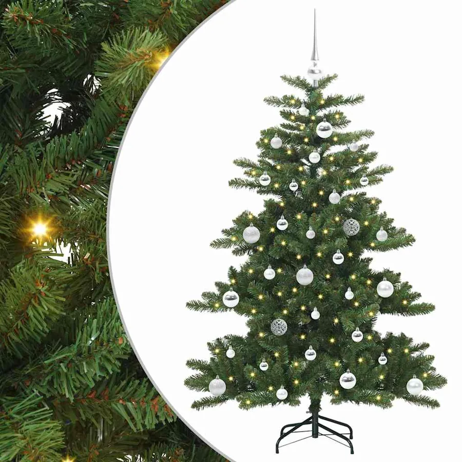 Sapin de Noël Artificiel à Branches Articulées Vert 150 cm - 2