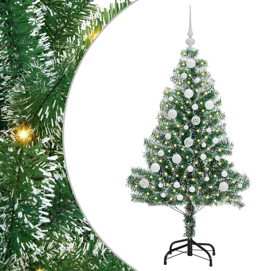 Arbre de Noël artificiel floconné de neige avec lumière LED - 2
