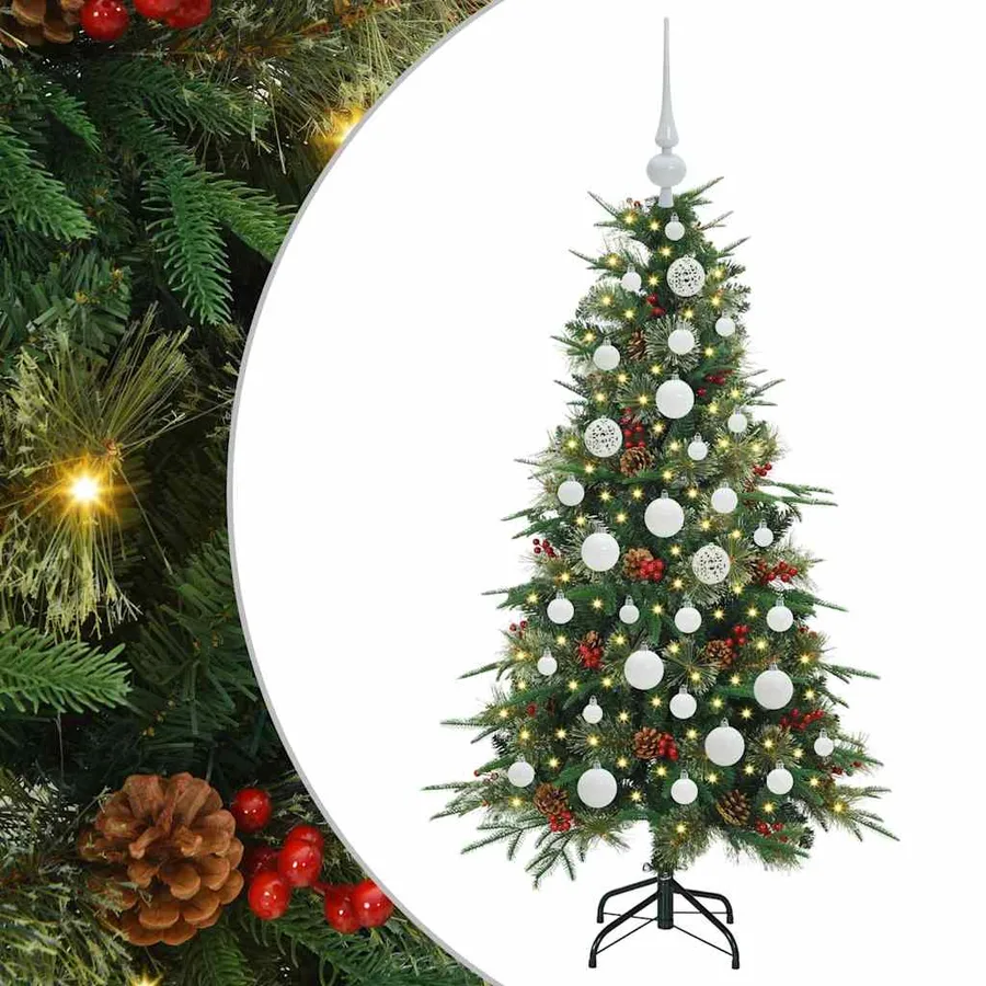 Sapin de Noël Artificiel à Branches Articulées Vert 120 cm - 2