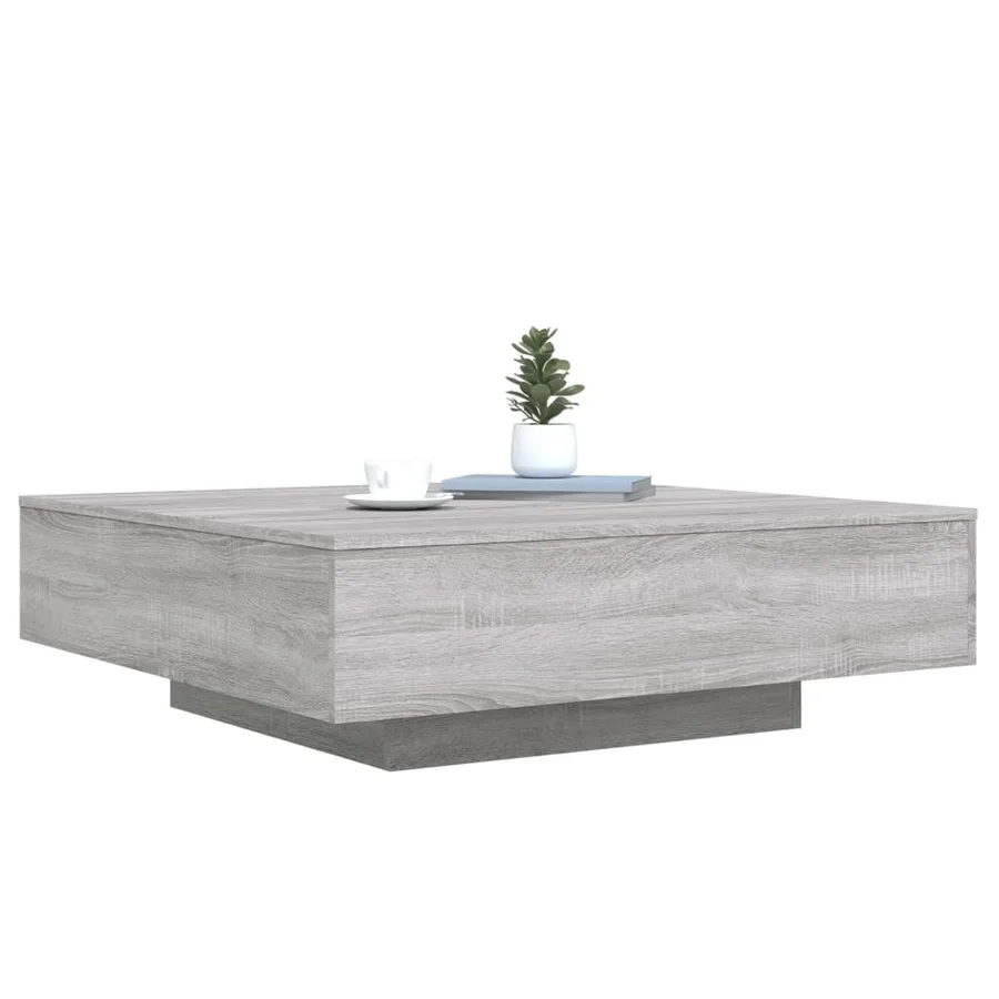 Table basse sonoma gris 100x100x31 cm bois d'ingénierie - 4