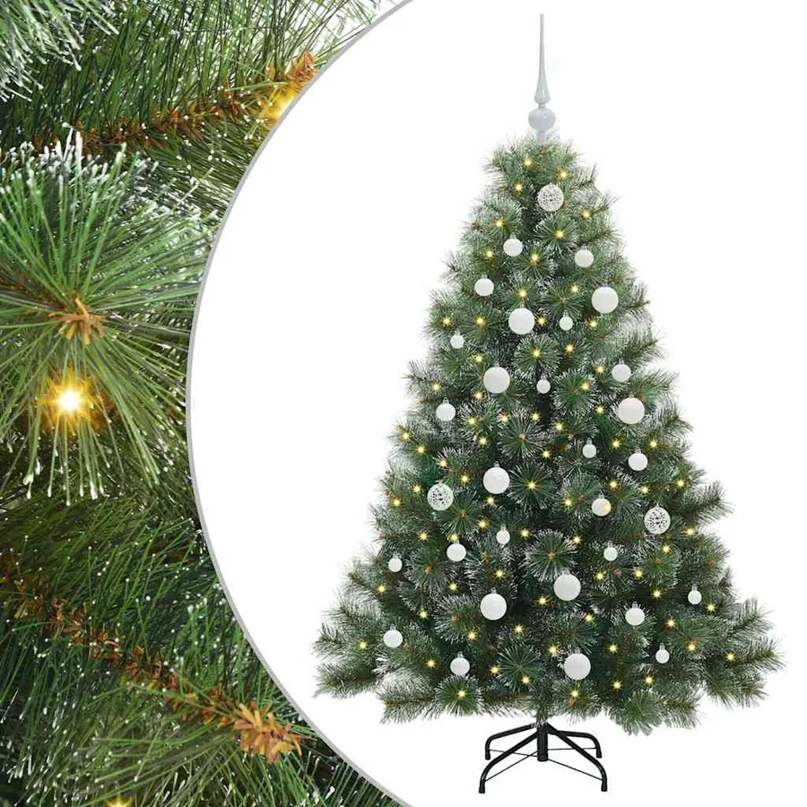 Sapin de Noël artificiel avec 150 LED Vert 150 cm PE et PVC - 2