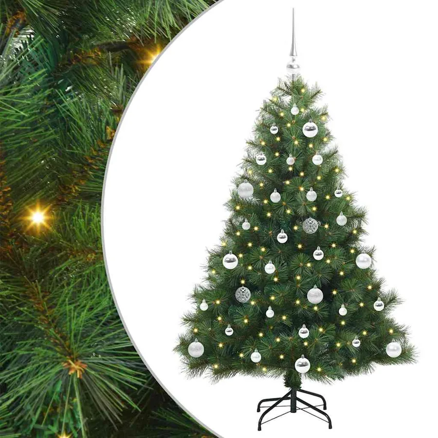Sapin de Noël artificiel avec 150 LED Vert 150 cm PE et PVC - 2