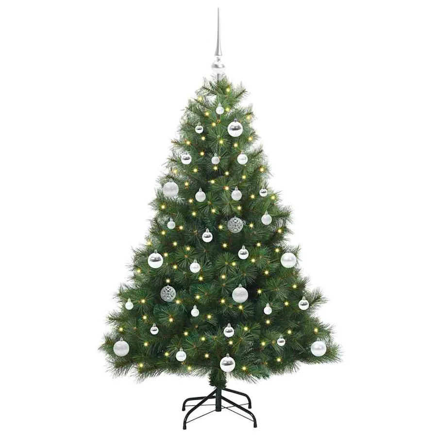 Sapin de Noël artificiel avec 150 LED Vert 150 cm PE et PVC - 3