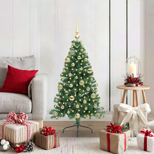 Sapin de Noël artificiel pré-éclairé Vert 120 cm PVC