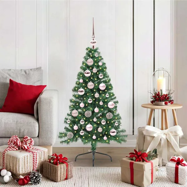 Sapin de Noël artificiel pré-éclairé Vert 120 cm PVC
