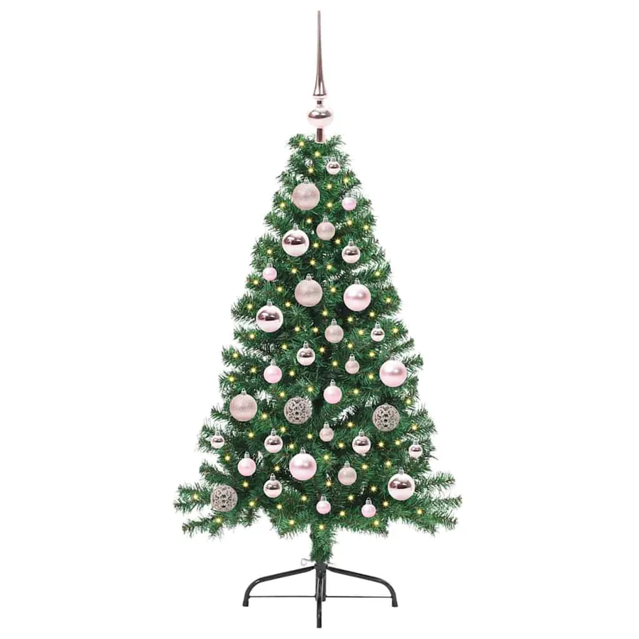 Sapin de Noël artificiel pré-éclairé Vert 120 cm PVC - 3