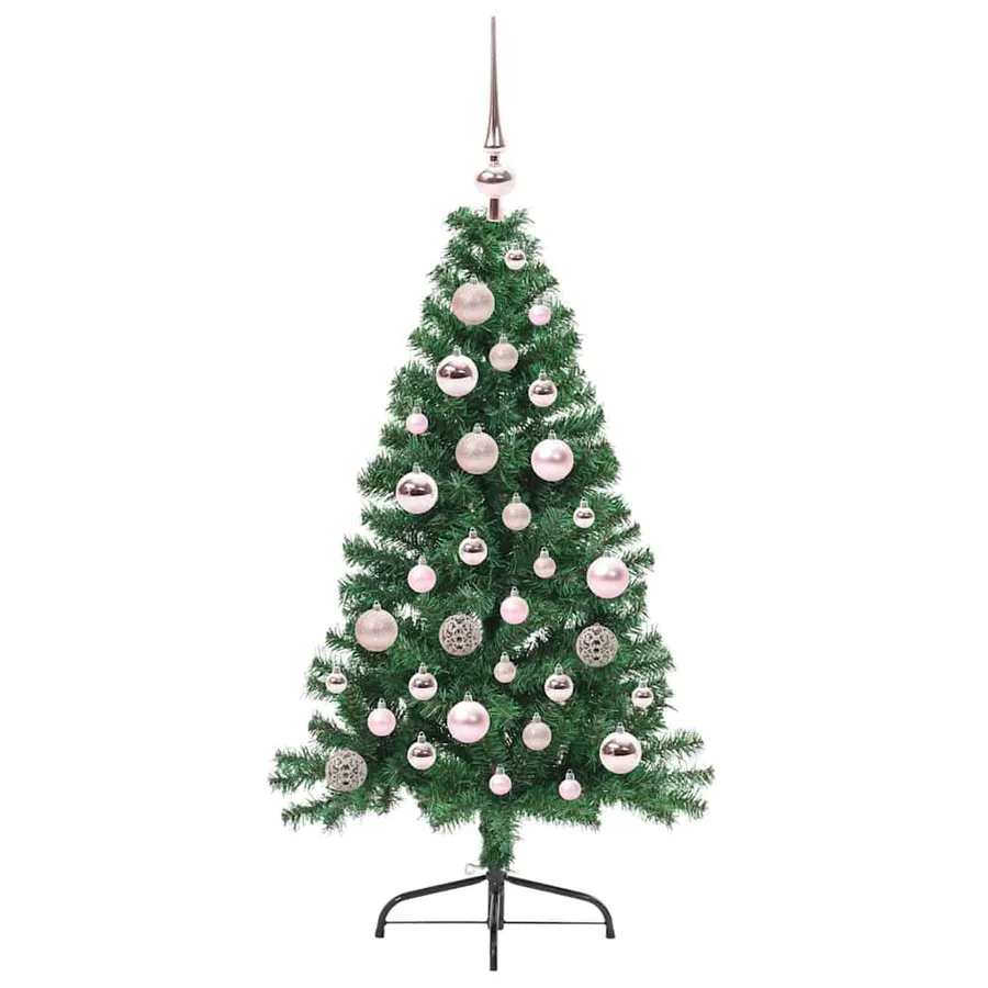 Sapin de Noël artificiel pré-éclairé Vert 120 cm PVC - 4