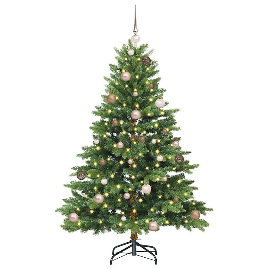 Sapin de Noël artificiel avec 150 LED Vert 150 cm PE et PVC - 3