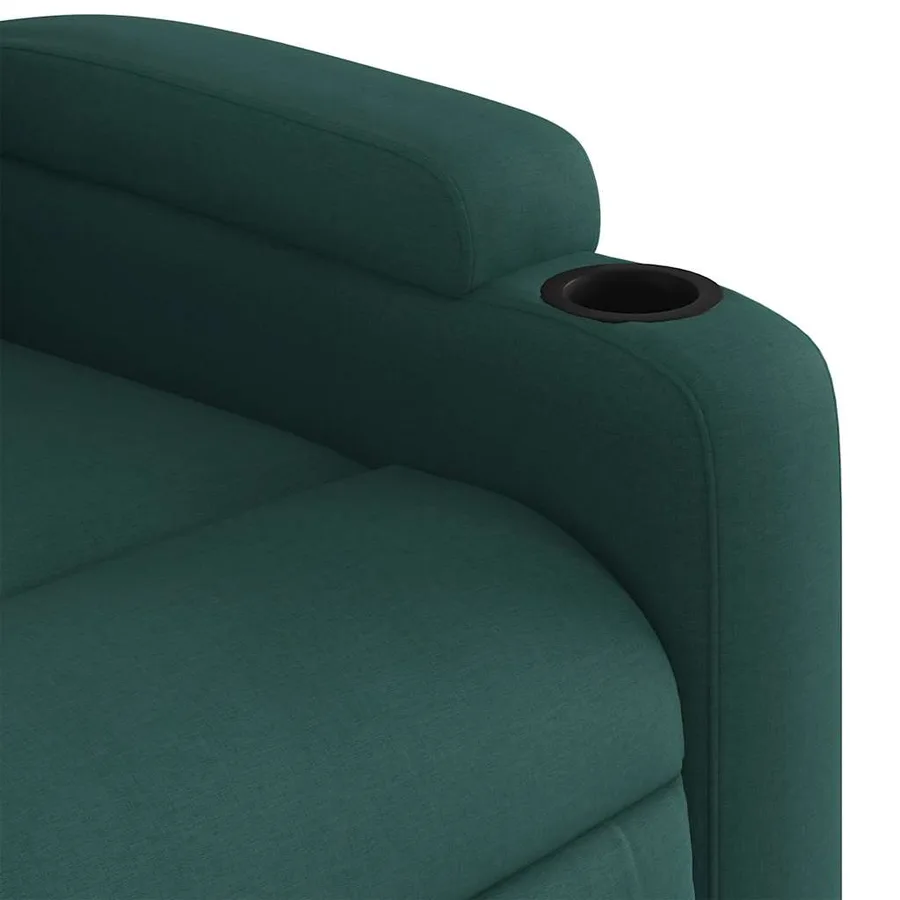 Fauteuil de massage inclinable Vert foncé Tissu - 10