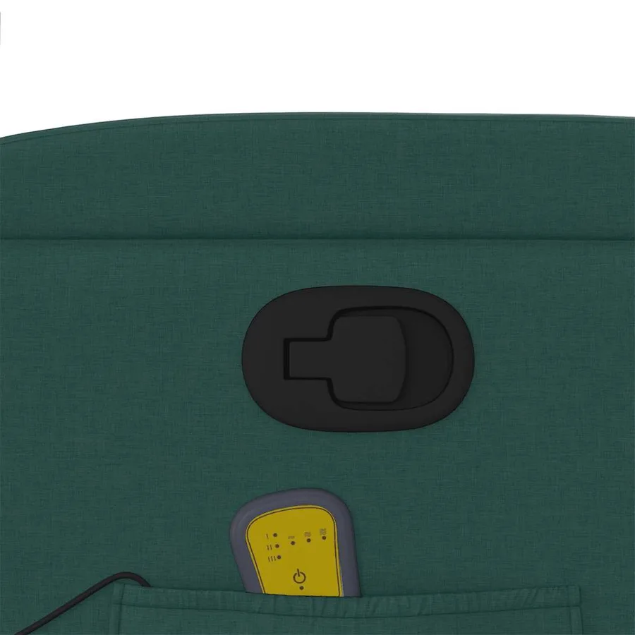 Fauteuil de massage inclinable Vert foncé Tissu - 11