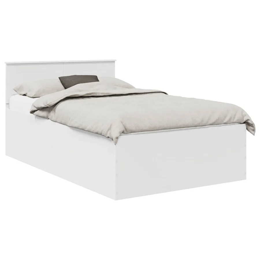 Cadre de lit Blanc 120 x 190 cm Bois d'ingénierie - 2