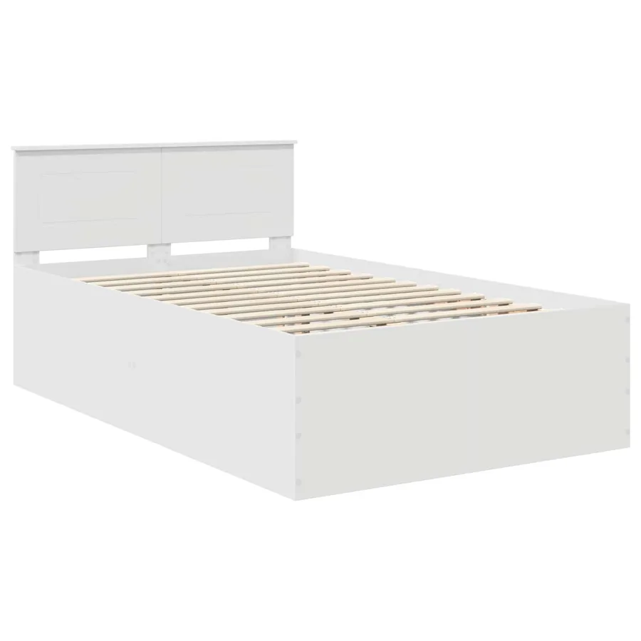 Cadre de lit Blanc 120 x 190 cm Bois d'ingénierie - 4
