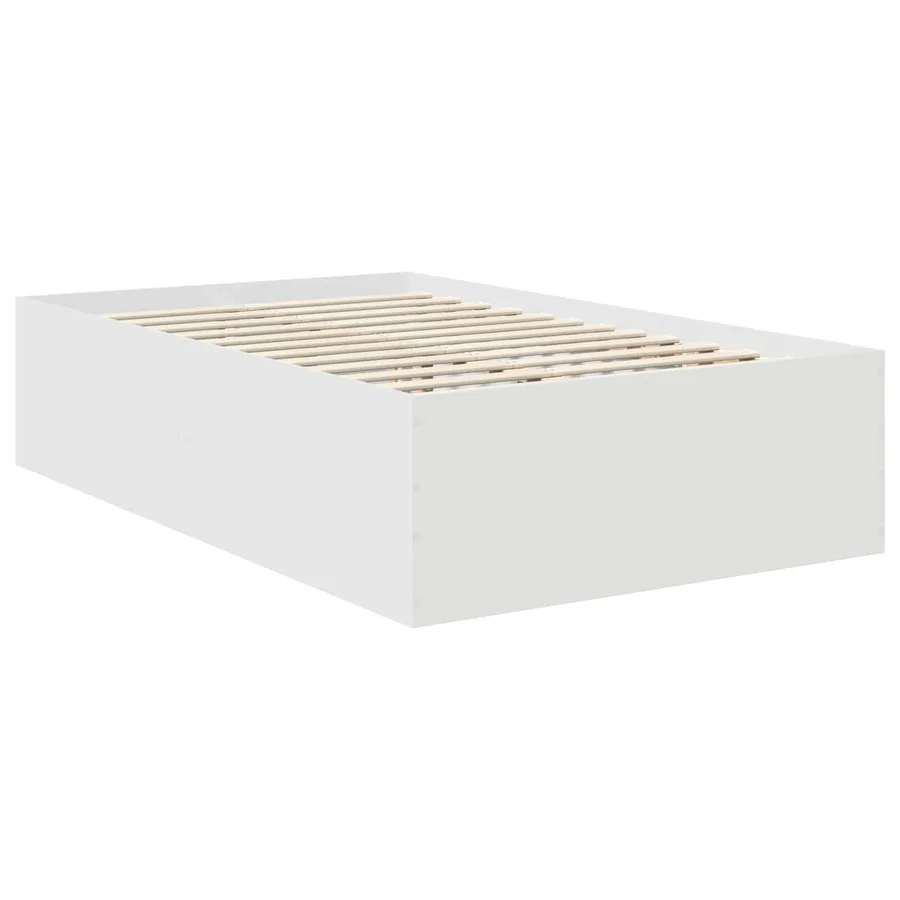 Cadre de lit Blanc 120 x 190 cm Bois d'ingénierie - 5